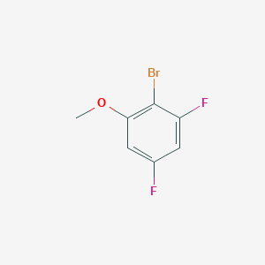 2-Bromo-1,5-difluoro-3-methoxybenzene chemical structure (CAS 491852-44-9)