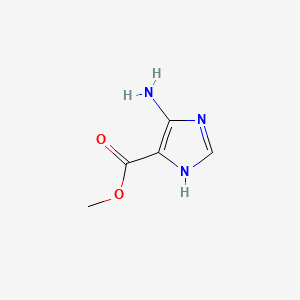 Methyl 5-amino-1H-imidazole-4-carboxylate chemical structure (CAS 4919-00-0)