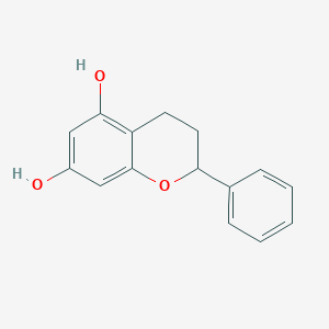 2-Phenylchroman-5,7-diol chemical structure (CAS 493-43-6)