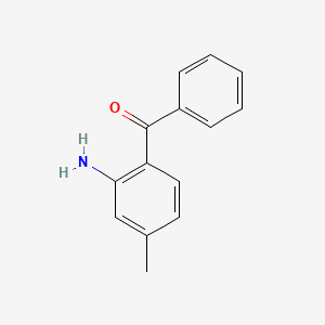 (2-Amino-4-methylphenyl)(phenyl)methanone chemical structure (CAS 4937-62-6)