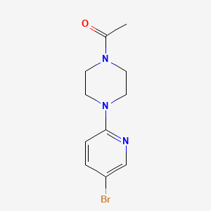 1-(4-(5-Bromopyridin-2-yl)piperazin-1-yl)ethanone chemical structure (CAS 494771-76-5)