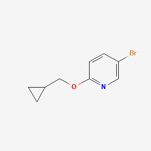 5-Bromo-2-(cyclopropylmethoxy)pyridine chemical structure (CAS 494772-02-0)