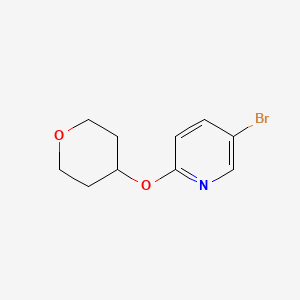 5-Bromo-2-((tetrahydro-2H-pyran-4-yl)oxy)pyridine chemical structure (CAS 494772-07-5)