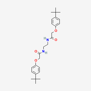 N,N'-(Ethane-1,2-diyl)bis(2-(4-(tert-butyl)phenoxy)acetamide) chemical structure (CAS 494830-67-0)