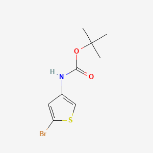 2-Bromo-4-(N-tert-butyloxycarbonylamino)thiophene chemical structure (CAS 494833-75-9)