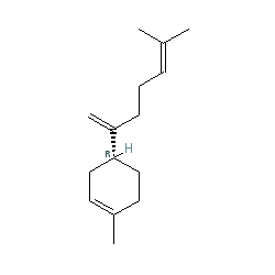 (S)-1-Methyl-4-(6-methylhepta-1,5-dien-2-yl)cyclohex-1-ene chemical structure (CAS 495-61-4)