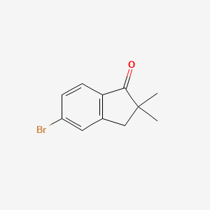 5-Bromo-2,2-dimethyl-2,3-dihydro-1H-inden-1-one chemical structure (CAS 495414-32-9)