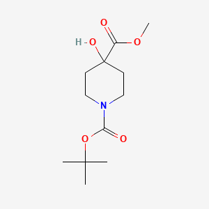 1-tert-Butyl 4-methyl 4-hydroxypiperidine-1,4-dicarboxylate chemical structure (CAS 495415-09-3)