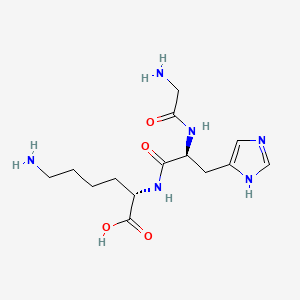 (S)-6-Amino-2-((S)-2-(2-aminoacetamido)-3-(1H-imidazol-4-yl)propanamido)hexanoic acid chemical structure (CAS 49557-75-7)