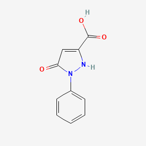 5-Oxo-1-phenyl-2,5-dihydro-1H-pyrazole-3-carboxylic acid chemical structure (CAS 49597-17-3)