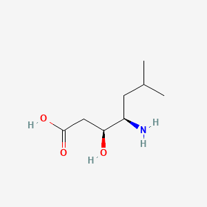 (3S,4R)-4-Amino-3-hydroxy-6-methylheptanoic acid chemical structure (CAS 49642-11-7)