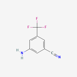 3-Amino-5-(trifluoromethyl)benzonitrile chemical structure (CAS 49674-28-4)