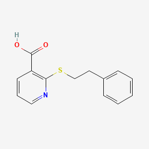 2-(Phenethylthio)nicotinic acid chemical structure (CAS 496775-95-2)