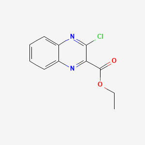 Ethyl 3-chloroquinoxaline-2-carboxylate chemical structure (CAS 49679-45-0)
