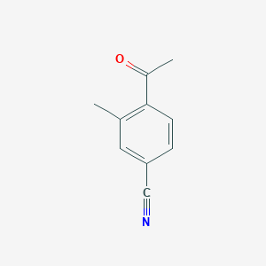4-Acetyl-3-methylbenzonitrile chemical structure (CAS 496848-58-9)