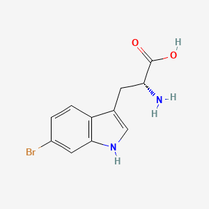 (R)-2-Amino-3-(6-bromo-1H-indol-3-yl)propanoic acid chemical structure (CAS 496930-10-0)