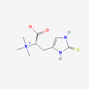 (S)-3-(2-Thioxo-2,3-dihydro-1H-imidazol-4-yl)-2-(trimethylammonio)propanoate chemical structure (CAS 497-30-3)