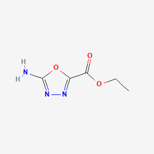 Ethyl 5-amino-1,3,4-oxadiazole-2-carboxylate chemical structure (CAS 4970-53-0)