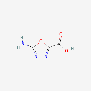 5-Amino-1,3,4-oxadiazole-2-carboxylic acid chemical structure (CAS 4970-61-0)