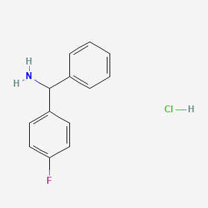(4-Fluorophenyl)(phenyl)methanamine hydrochloride chemical structure (CAS 49703-58-4)