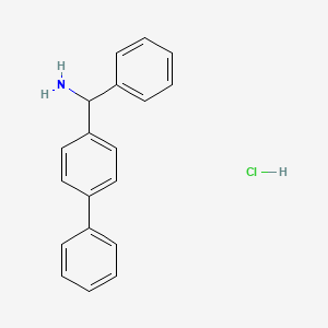 [1,1'-Biphenyl]-4-yl(phenyl)methanamine hydrochloride chemical structure (CAS 49703-73-3)