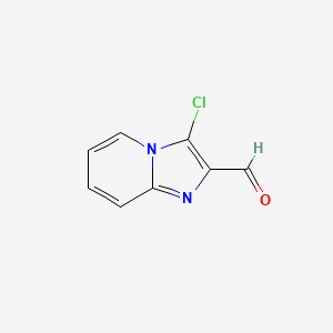 3-Chloroimidazo[1,2-a]pyridine-2-carbaldehyde chemical structure (CAS 497058-00-1)