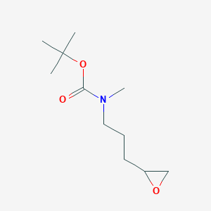tert-Butyl methyl(3-(oxiran-2-yl)propyl)carbamate chemical structure (CAS 497107-76-3)