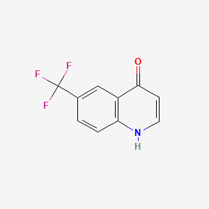 4-Hydroxy-6-(trifluoromethyl)quinoline chemical structure (CAS 49713-51-1)