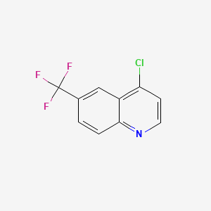 4-Chloro-6-(trifluoromethyl)quinoline chemical structure (CAS 49713-56-6)