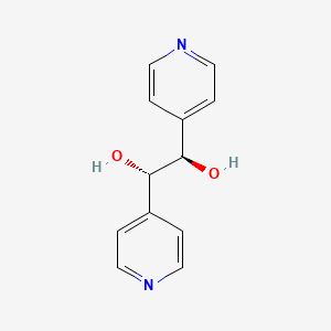 trans-1,2-Di(pyridin-4-yl)ethane-1,2-diol chemical structure (CAS 4972-49-0)