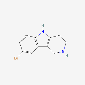 8-Bromo-2,3,4,5-tetrahydro-1H-pyrido[4,3-b]indole chemical structure (CAS 497261-38-8)