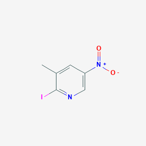 2-Iodo-3-methyl-5-nitropyridine chemical structure (CAS 49767-15-9)