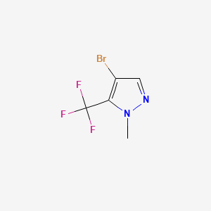 4-Bromo-1-methyl-5-(trifluoromethyl)-1H-pyrazole chemical structure (CAS 497832-98-1)
