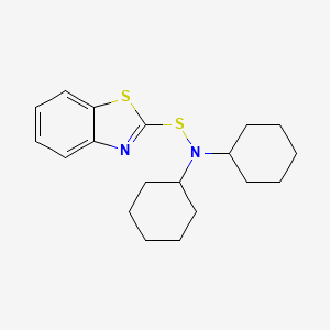 S-(Benzo[d]thiazol-2-yl)-N,N-dicyclohexylthiohydroxylamine chemical structure (CAS 4979-32-2)