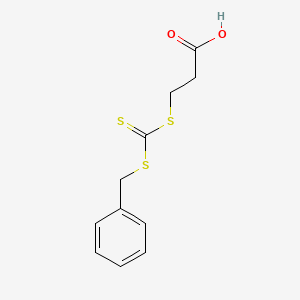 3-(((Benzylthio)carbonothioyl)thio)propanoic acid chemical structure (CAS 497931-76-7)