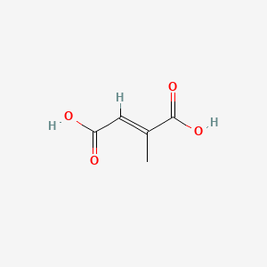 2-Methylfumaric acid chemical structure (CAS 498-24-8)