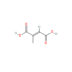 2-Methylfumaric acid chemical structure (CAS 498-24-8)