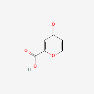 4-Oxo-4H-pyran-2-carboxylic acid chemical structure (CAS 499-05-8)