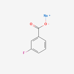 Sodium 3-fluorobenzoate chemical structure (CAS 499-57-0)
