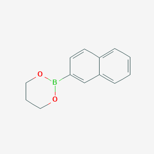 2-(Naphthalen-2-yl)-1,3,2-dioxaborinane chemical structure (CAS 499105-76-9)