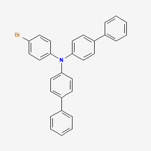 N,N-Bis(4-biphenylyl)-N-(4-bromophenyl)amine chemical structure (CAS 499128-71-1)