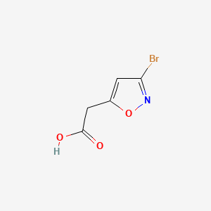 2-(3-Bromoisoxazol-5-yl)acetic acid chemical structure (CAS 4992-20-5)