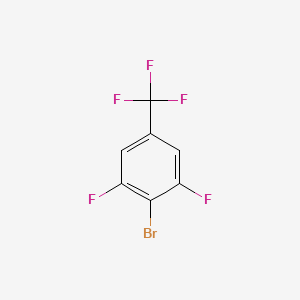 2-Bromo-1,3-difluoro-5-(trifluoromethyl)benzene chemical structure (CAS 499238-36-7)