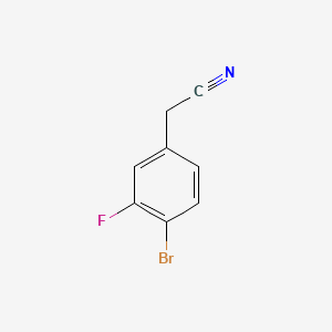 4-Bromo-3-fluorophenylacetonitrile chemical structure (CAS 499983-13-0)