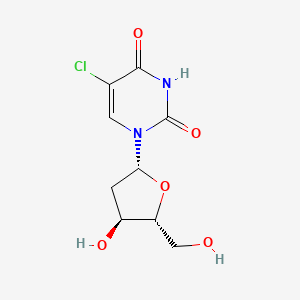 5-Chloro-1-((2R,4S,5R)-4-hydroxy-5-(hydroxymethyl)tetrahydrofuran-2-yl)pyrimidine-2,4(1H,3H)-dione chemical structure (CAS 50-90-8)