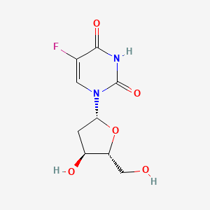 5-Fluoro-1-((2R,4S,5R)-4-hydroxy-5-(hydroxymethyl)tetrahydrofuran-2-yl)pyrimidine-2,4(1H,3H)-dione chemical structure (CAS 50-91-9)