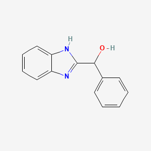 (1H-Benzo[d]imidazol-2-yl)(phenyl)methanol chemical structure (CAS 50-97-5)