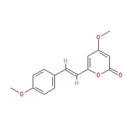 (E)-4-Methoxy-6-(4-methoxystyryl)-2H-pyran-2-one chemical structure (CAS 500-62-9)