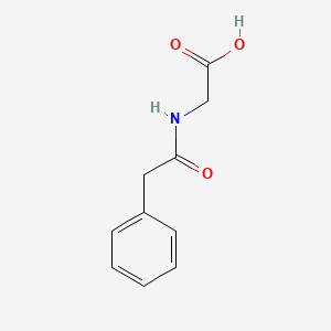 2-(2-Phenylacetamido)acetic acid chemical structure (CAS 500-98-1)