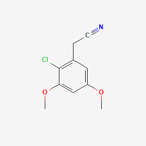 2-(2-Chloro-3,5-dimethoxyphenyl)acetonitrile chemical structure (CAS 500016-41-1)